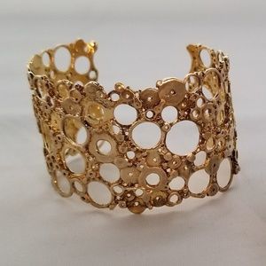 Alexis Bittar-Gustav Klimt 18k gold plated cuff